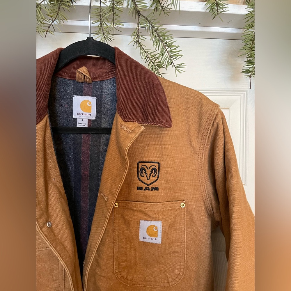Carhartt Sandstone Duck Flannel Lined Jacket / Coat men’s small
